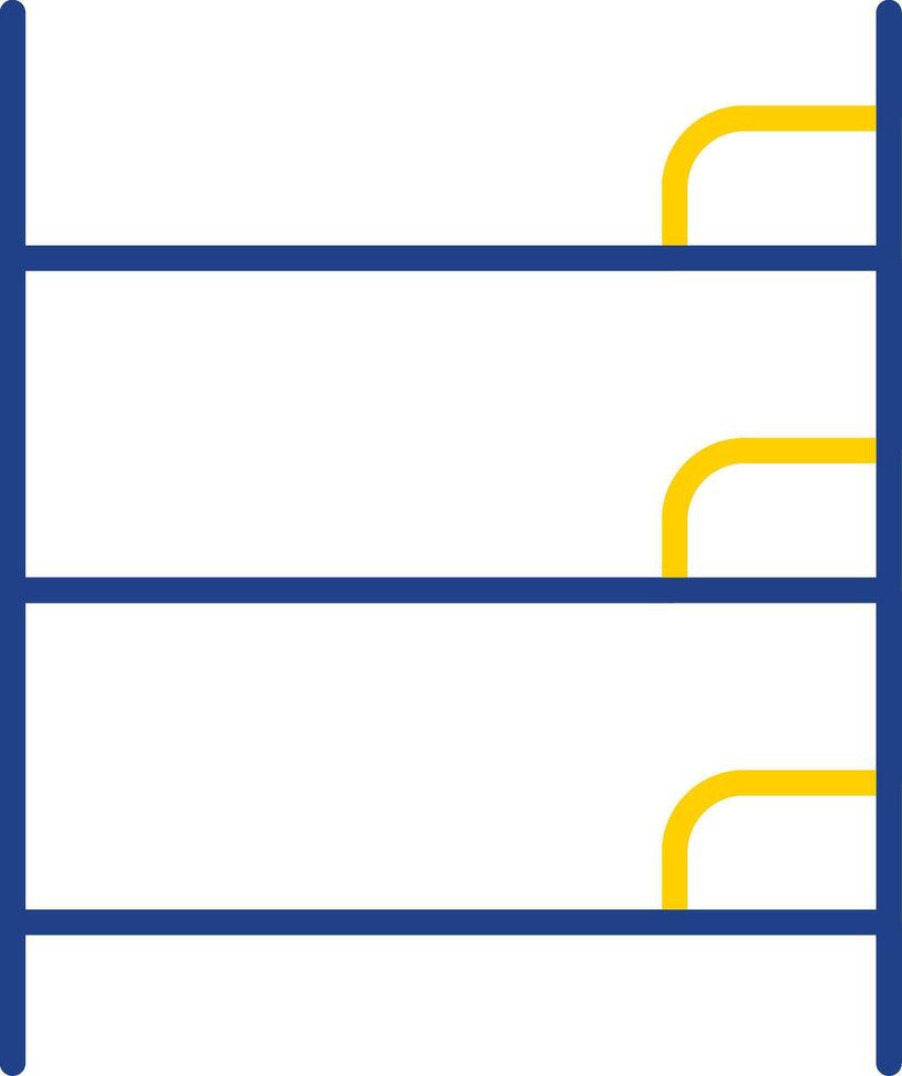 Bunk Bed Line Two Colour Icon Design vector