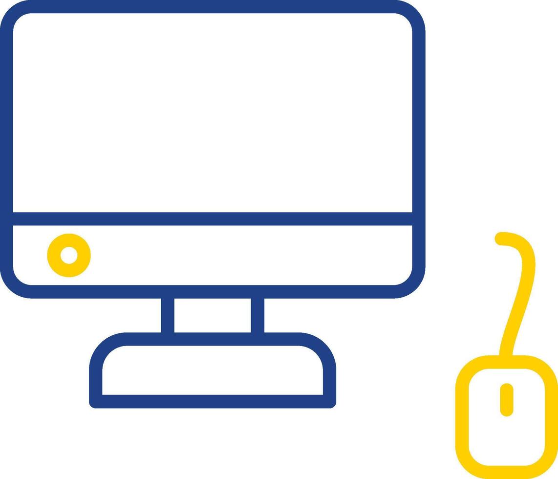 Computer Line Two Colour Icon Design vector