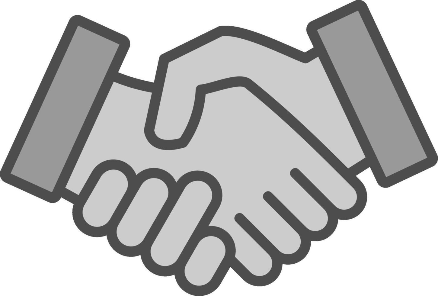 Handshake Line Filled Greyscale Icon Design vector