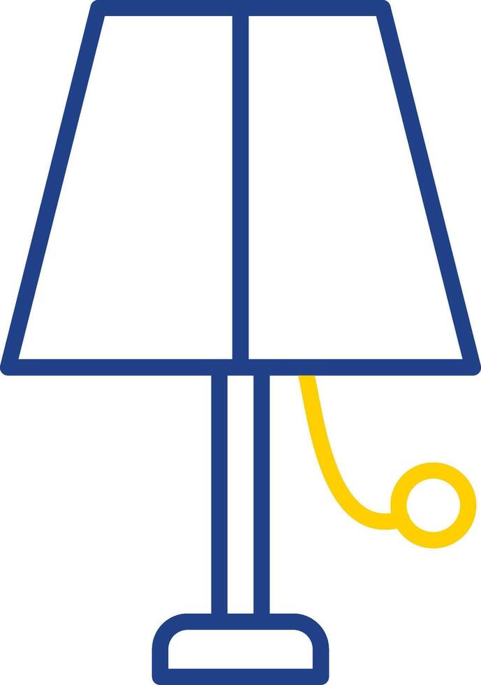 Lamp Line Two Colour Icon Design vector