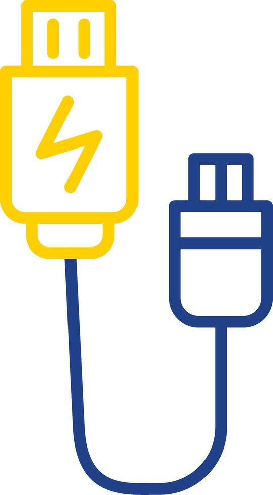 Usb Connection Line Two Colour Icon Design vector