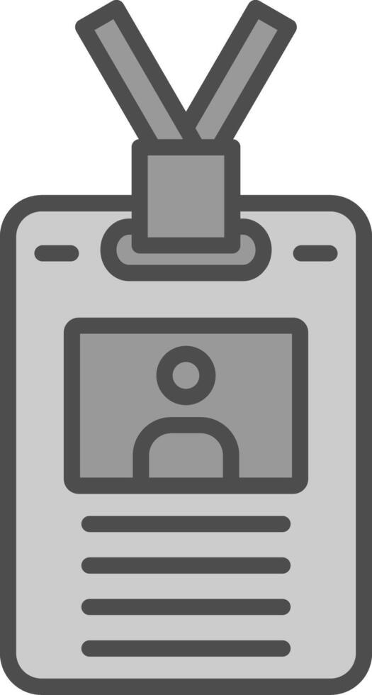 Employee badge Line Filled Greyscale Icon Design vector