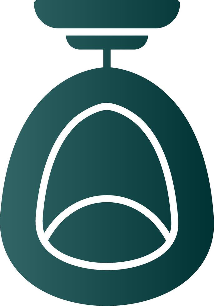 Egg Chair Glyph Gradient Icon vector