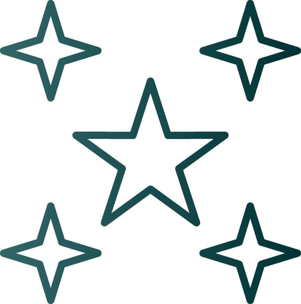 Stars Line Gradient Icon vector