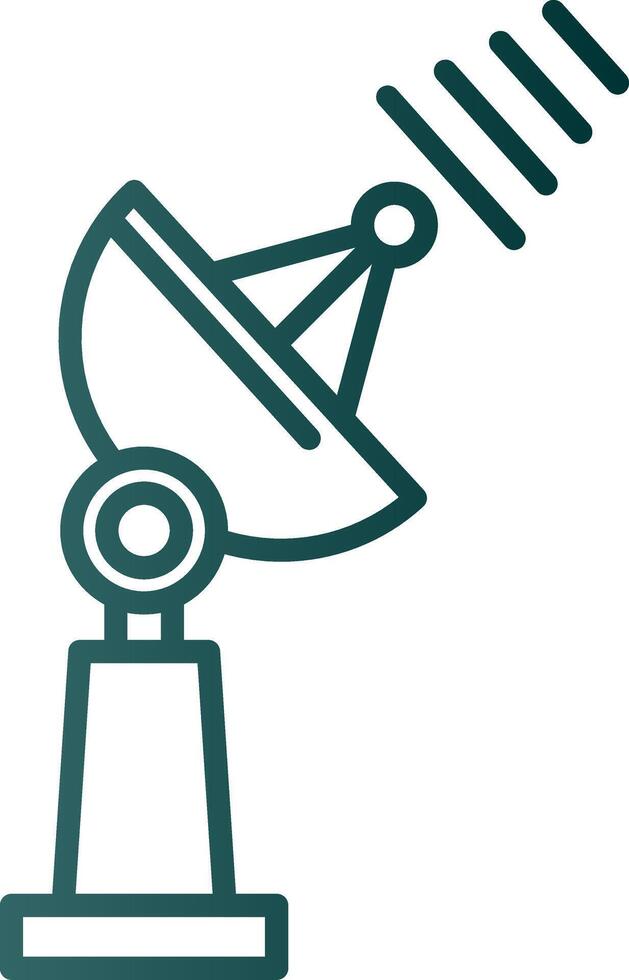 Satellite Dish Line Gradient Icon vector
