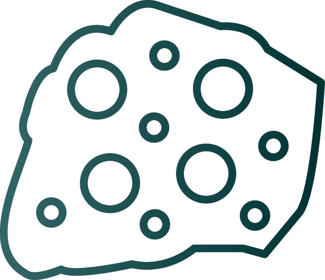 Rock Line Gradient Icon vector