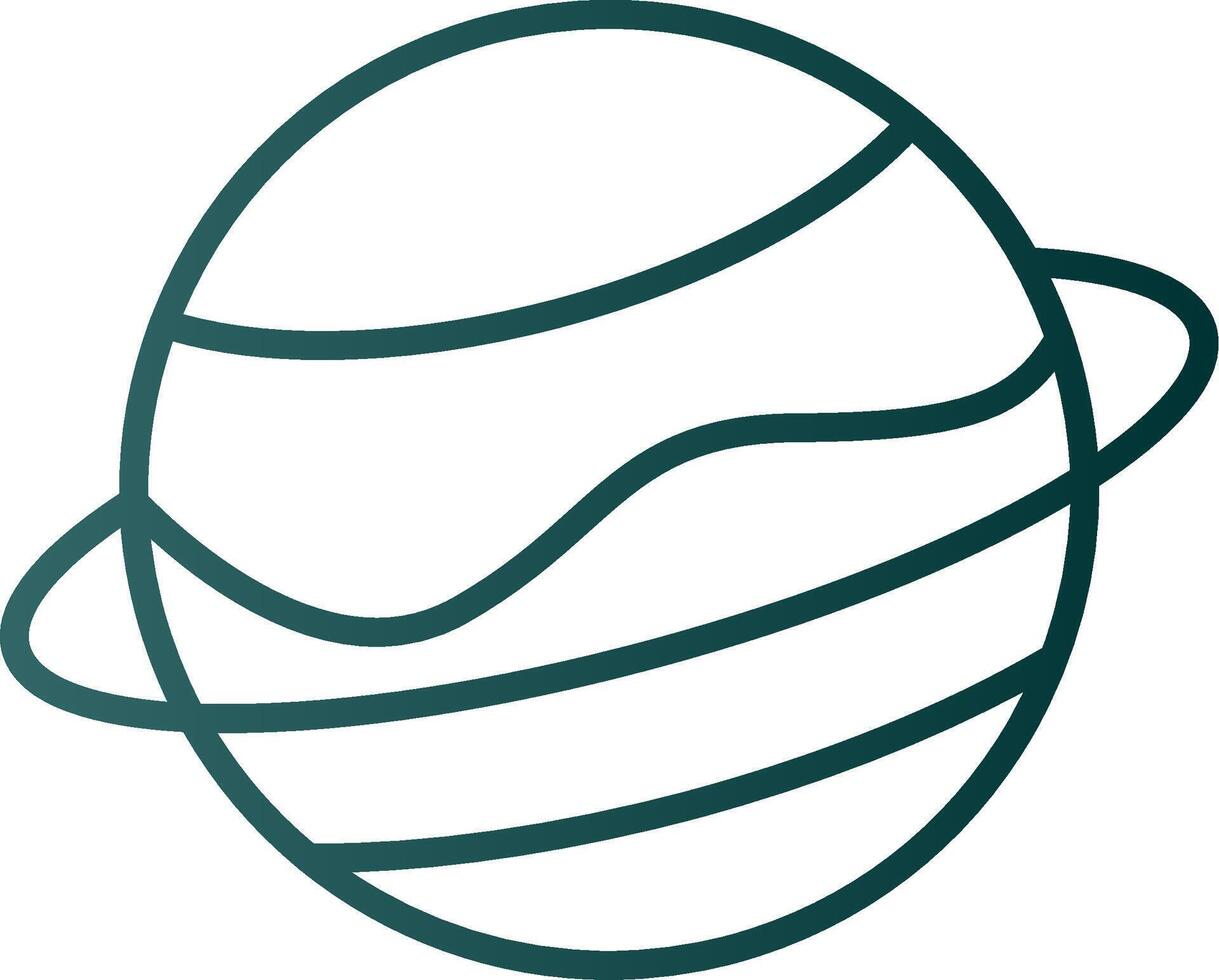 Planet Line Gradient Icon vector