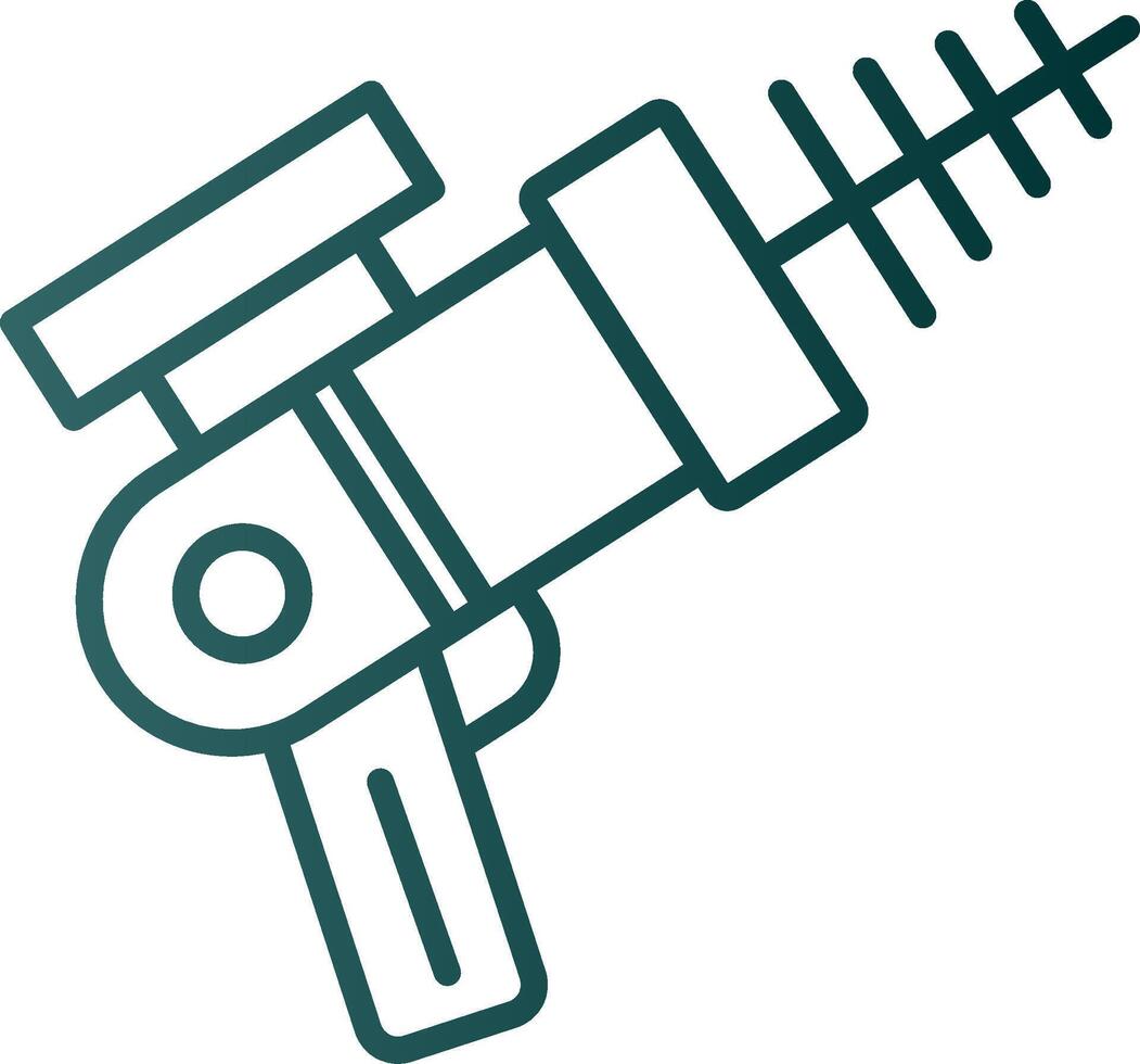 Laser Gun Line Gradient Icon vector