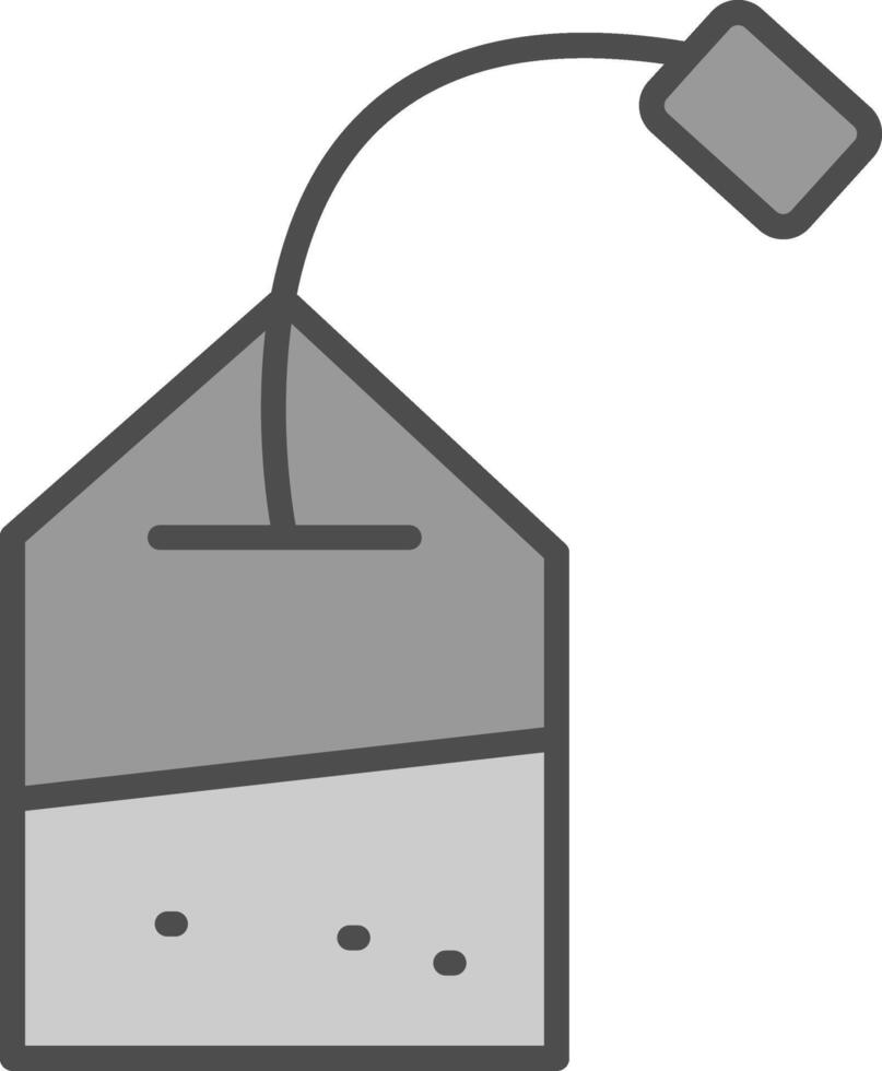 Tea Bag Line Filled Greyscale Icon Design vector