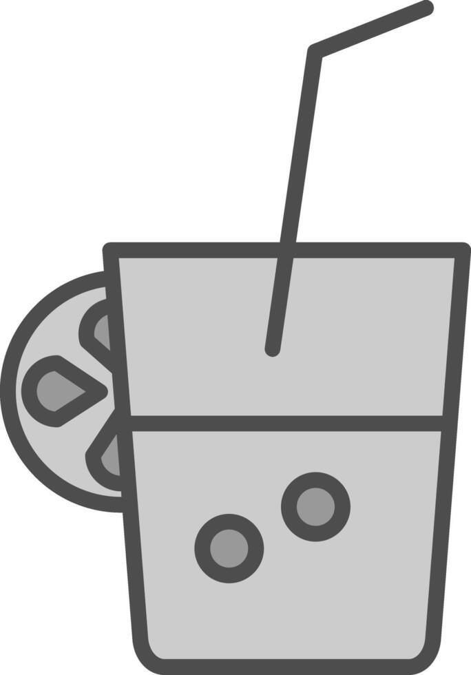 Fresh Juice Line Filled Greyscale Icon Design vector