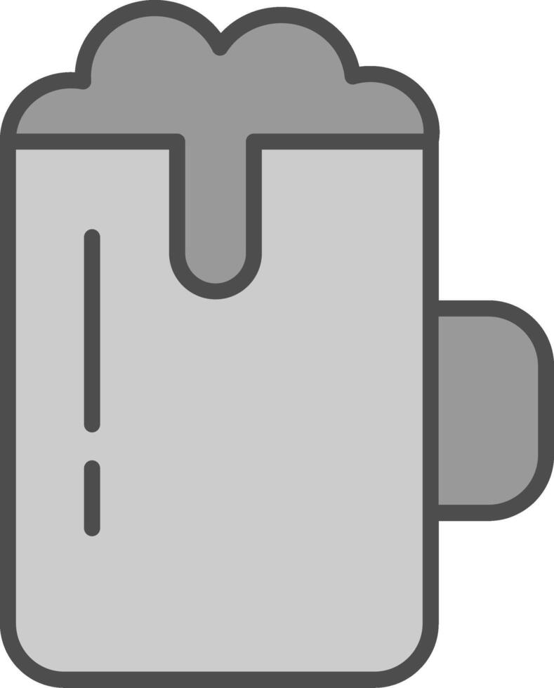 Beer Line Filled Greyscale Icon Design vector