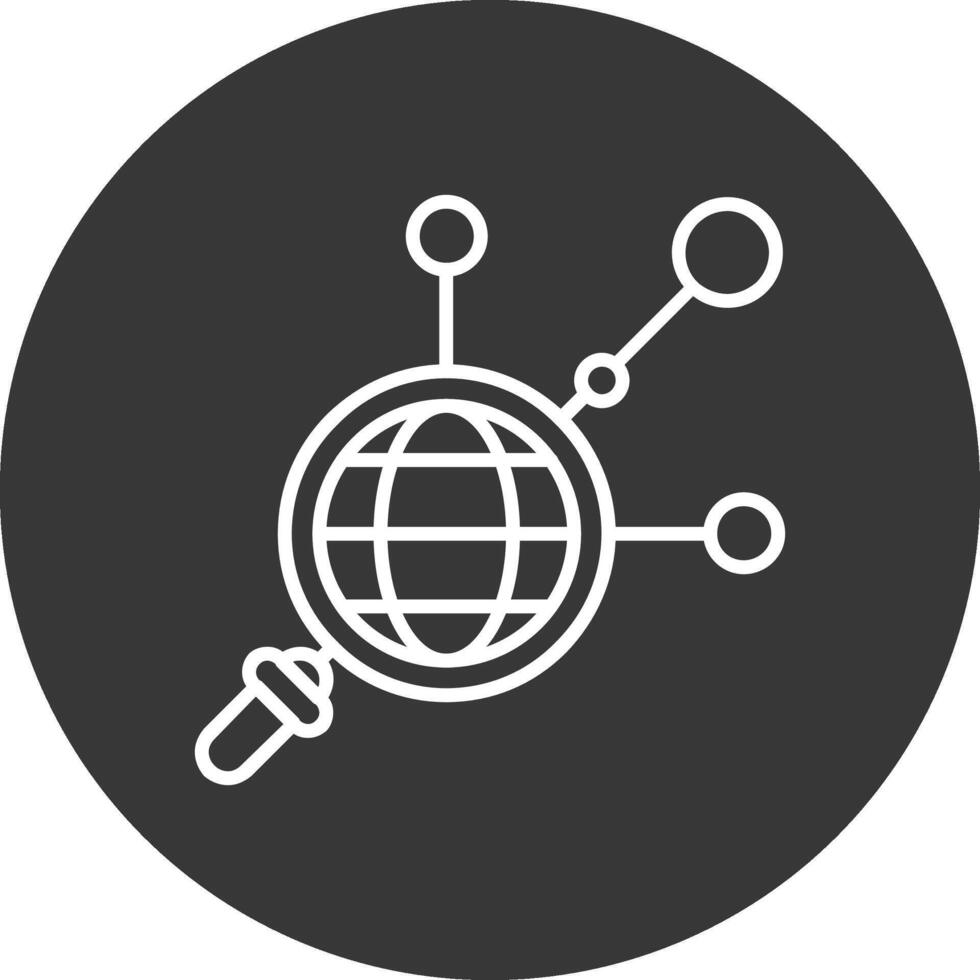 redes línea invertido icono diseño vector