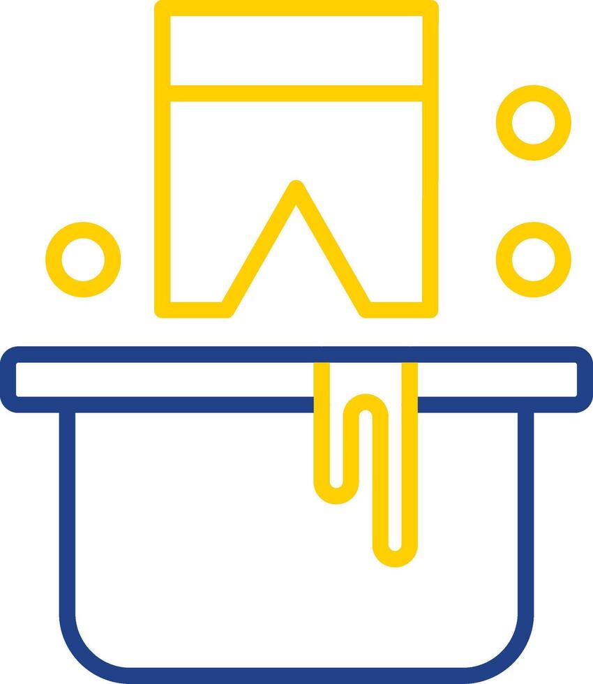 Washing Clothes Line Two Colour Icon Design vector