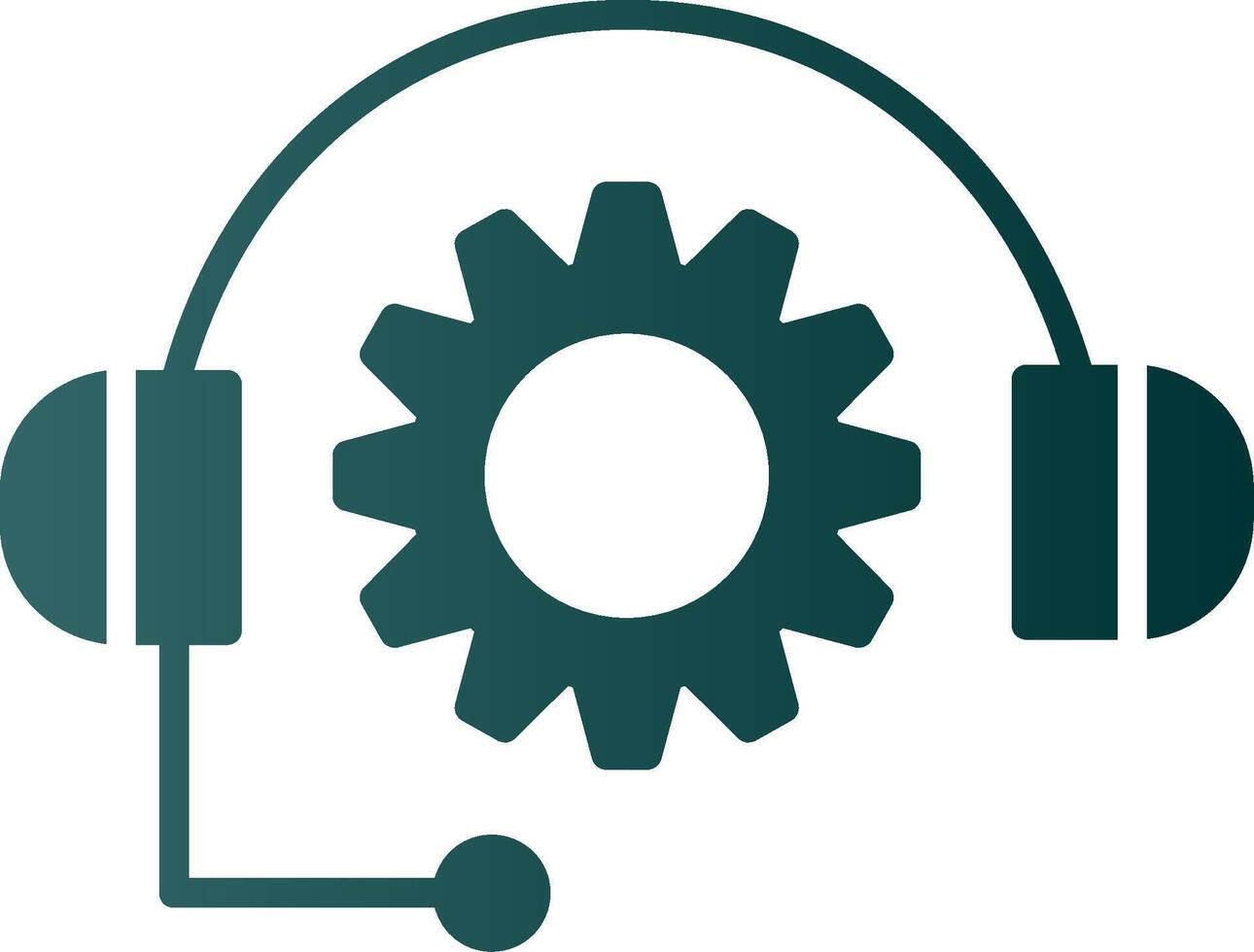 Support Glyph Gradient Icon vector