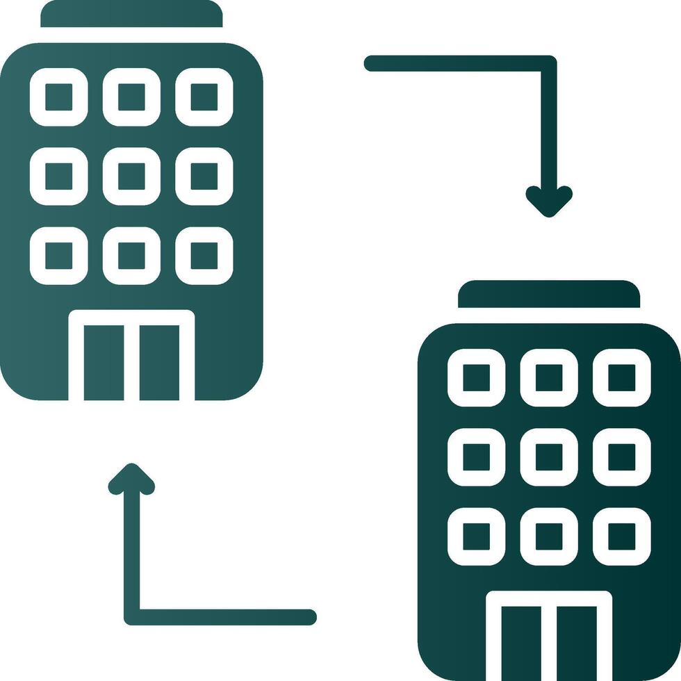 B2b Glyph Gradient Icon vector