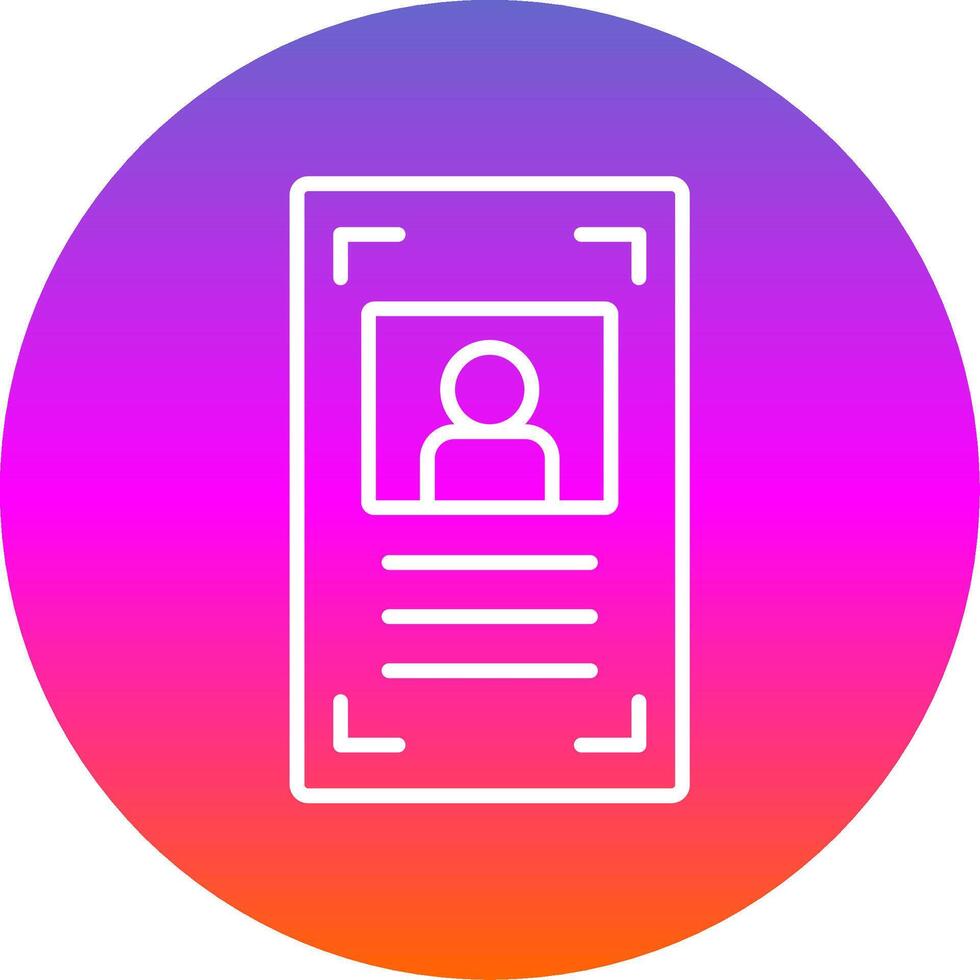 Baseball Card Line Gradient Circle Icon vector