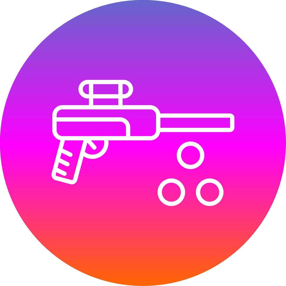 Paintbal Line Gradient Circle Icon vector