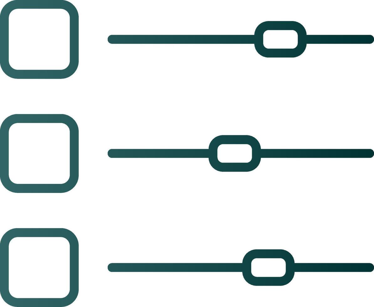Sliders Line Gradient Icon vector