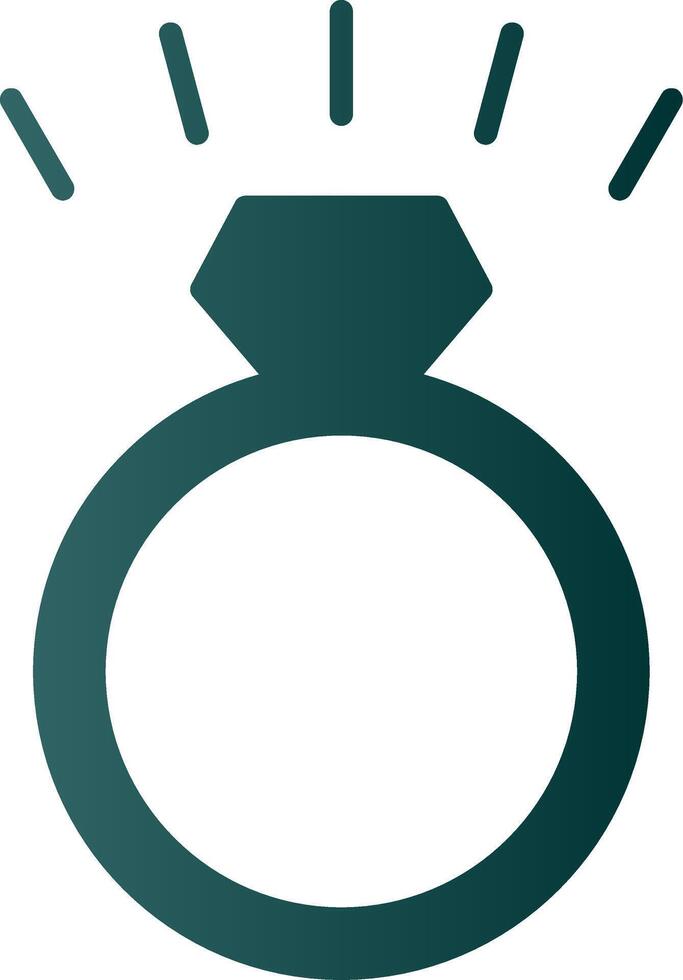 Diamond Ring Glyph Gradient Icon vector