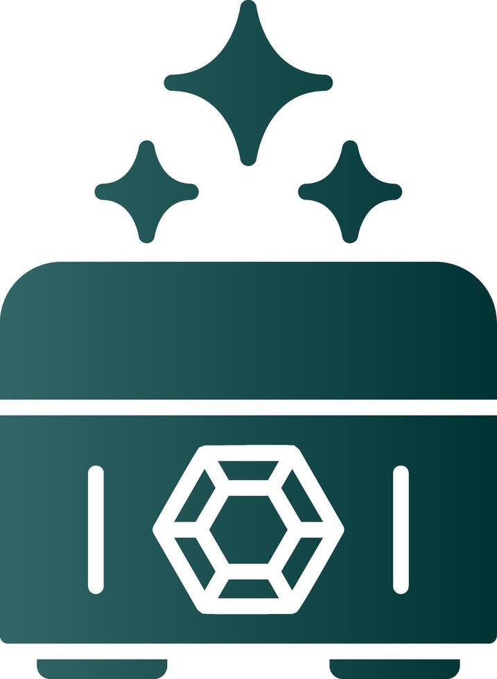 Treasure Chest Glyph Gradient Icon vector
