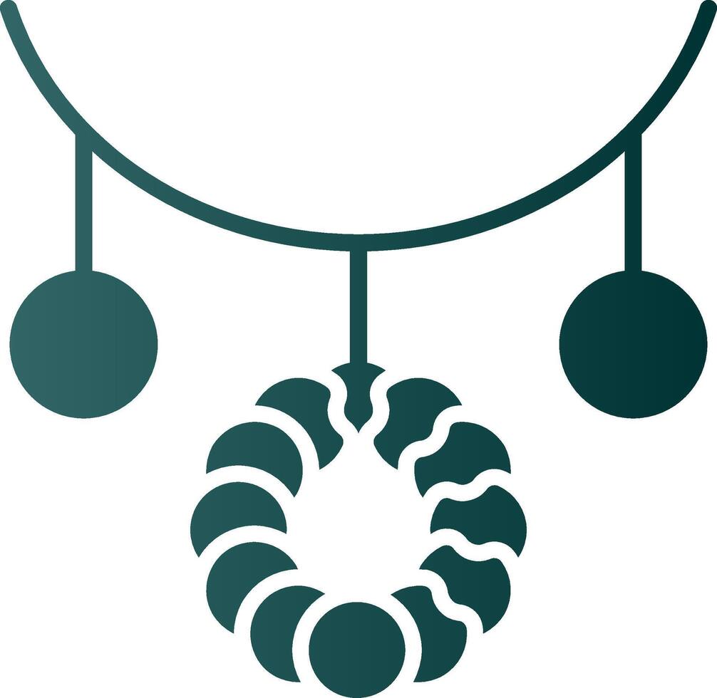 Necklace Glyph Gradient Icon vector