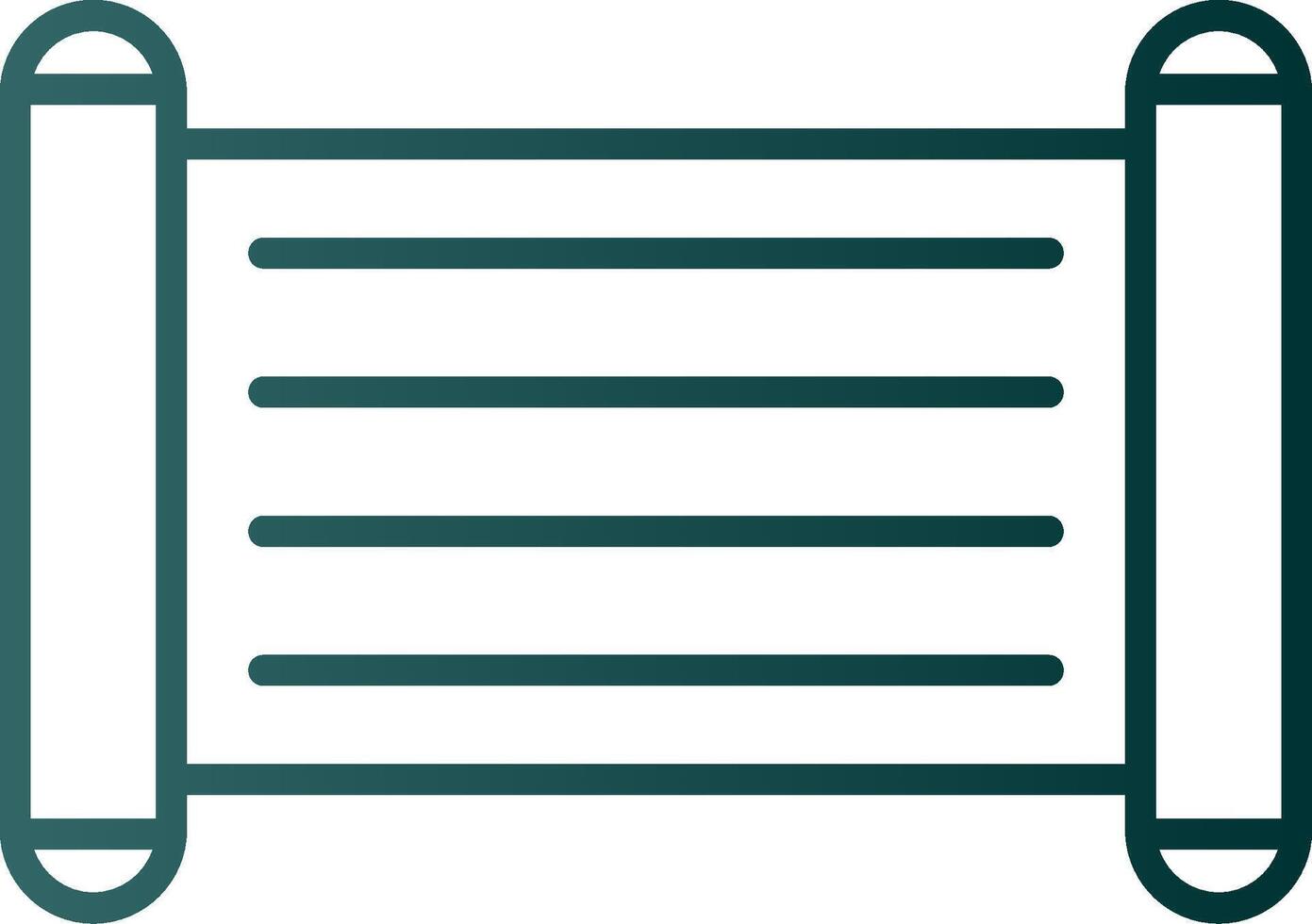 Old Scroll Line Gradient Icon vector