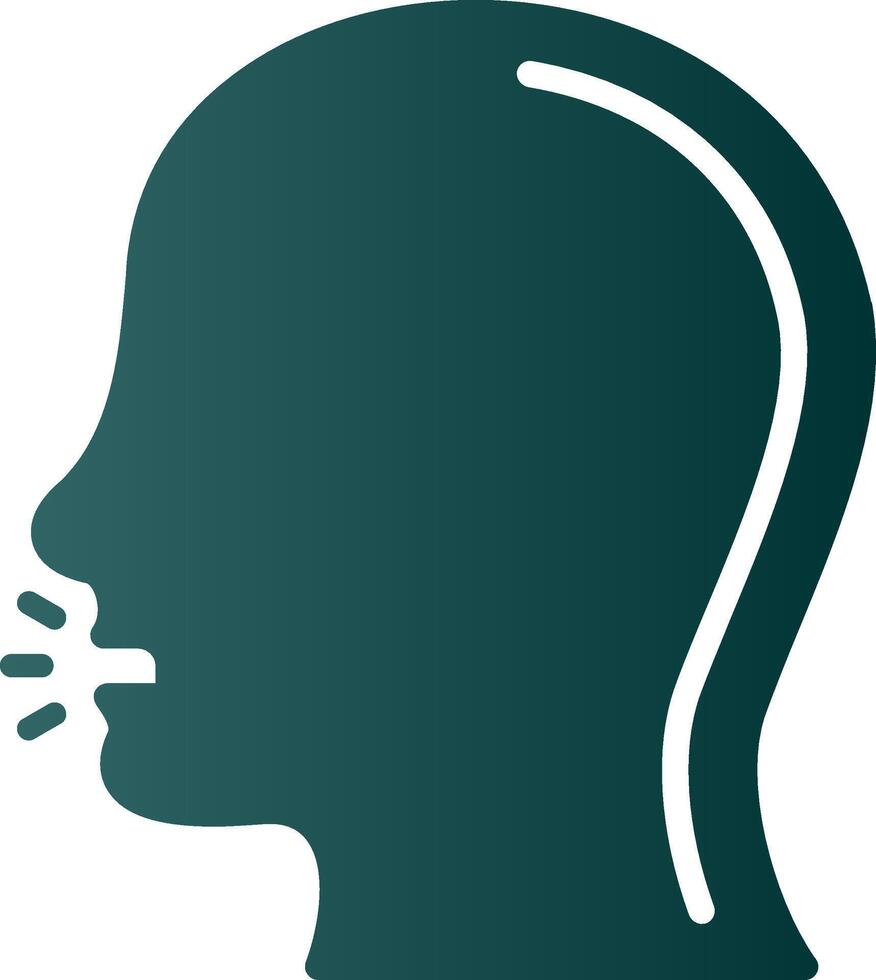 Talk Glyph Gradient Icon vector