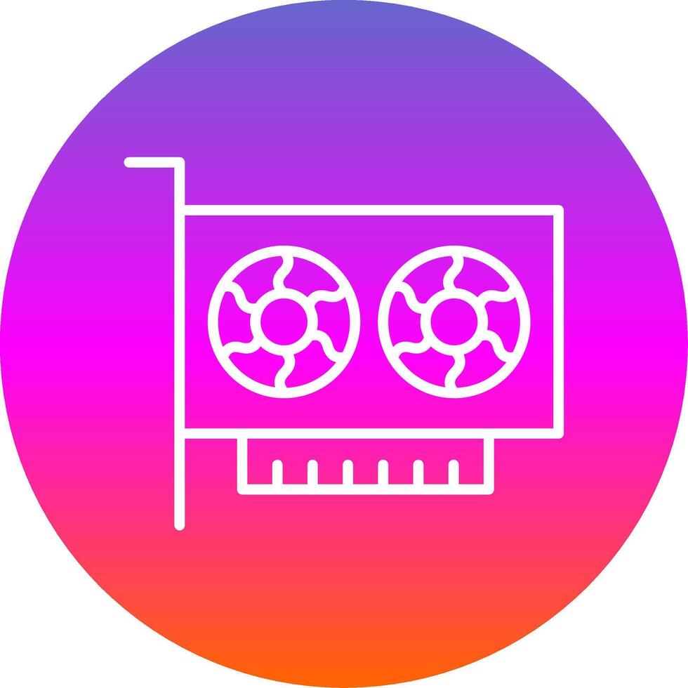 Gpu Line Gradient Circle Icon vector