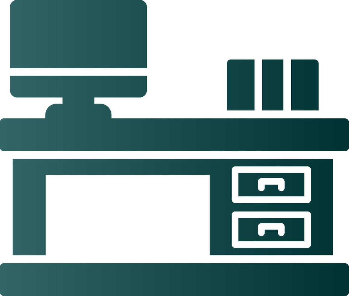 Work Space Glyph Gradient Icon vector