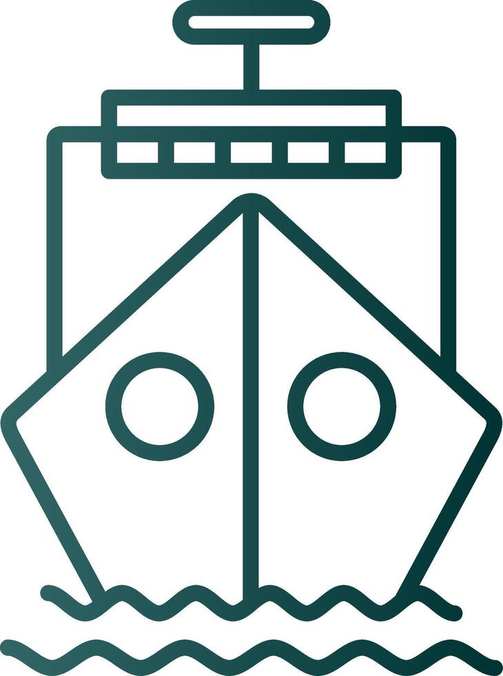 Ship Line Gradient Icon vector