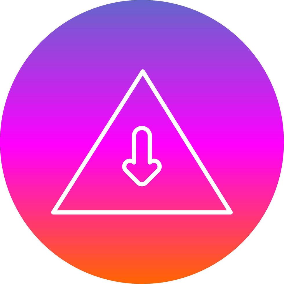 Sign Line Gradient Circle Icon vector