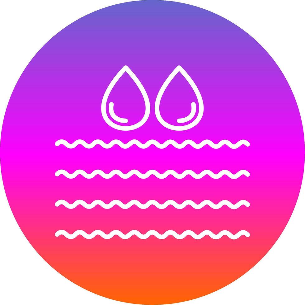 Water Line Gradient Circle Icon vector