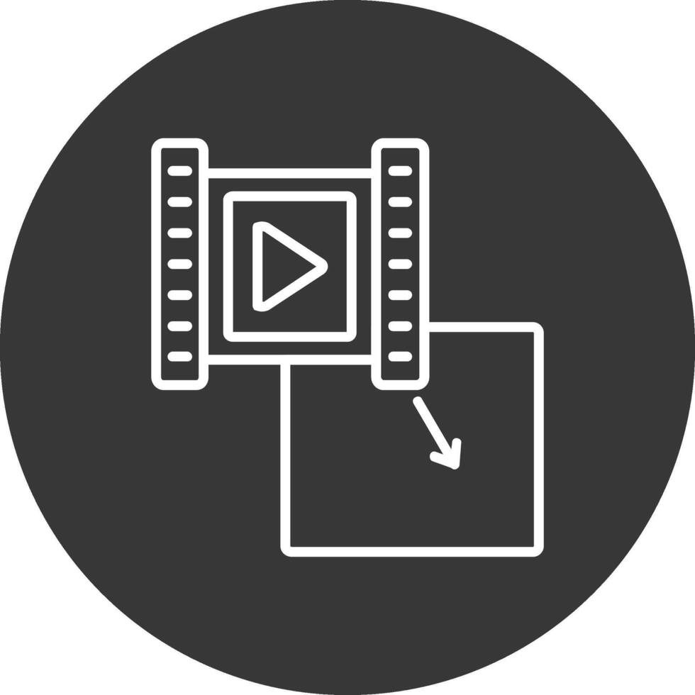 Footage Line Inverted Icon Design vector