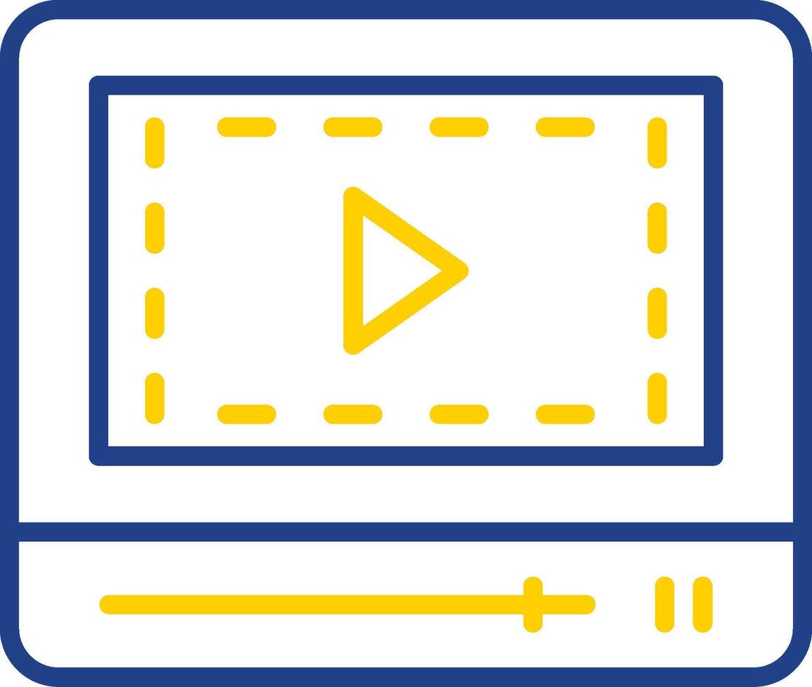 Line Two Colour Icon Design vector