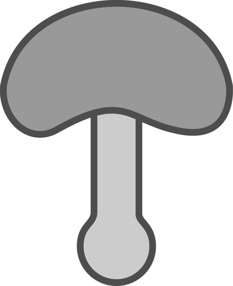 Mushroom Line Filled Greyscale Icon Design vector