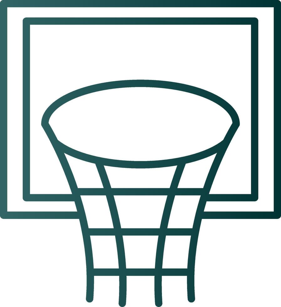 Basketball Hoop Line Gradient Icon vector