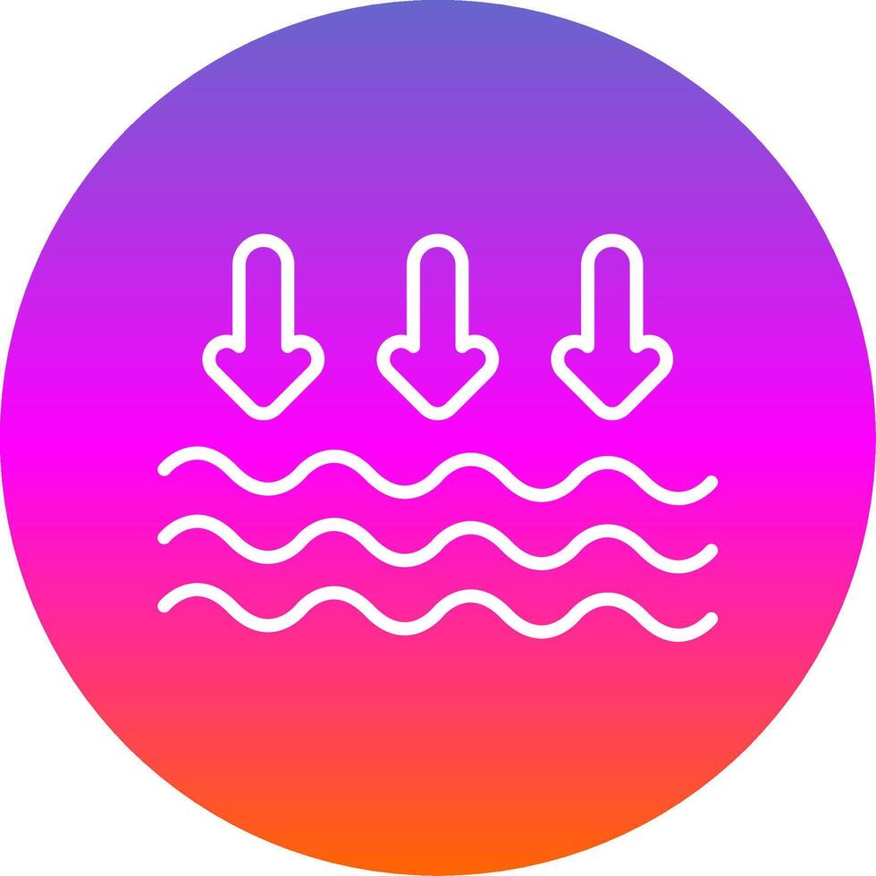Arrows Line Gradient Circle Icon vector