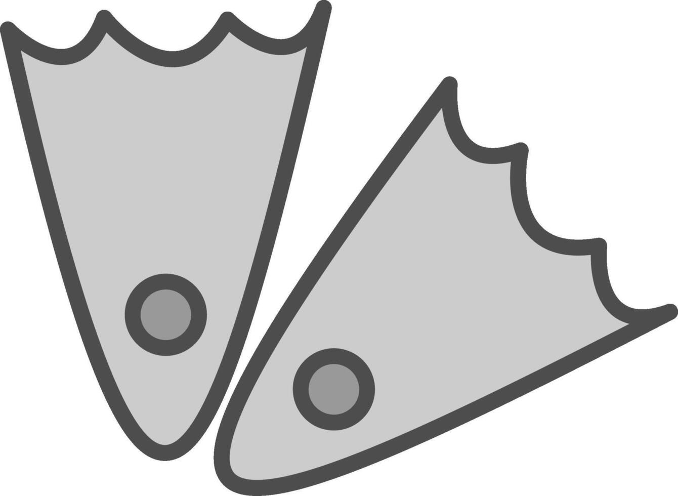 Fins Line Filled Greyscale Icon Design vector