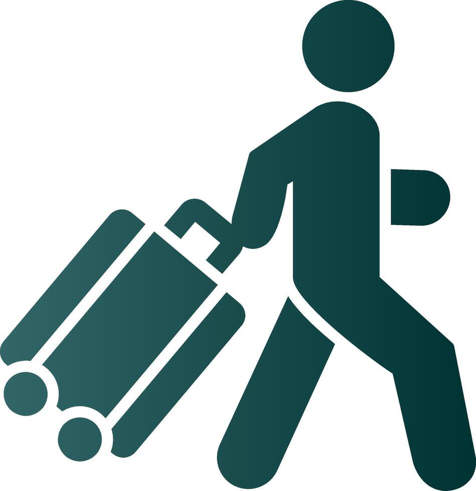 Person Glyph Gradient Icon vector