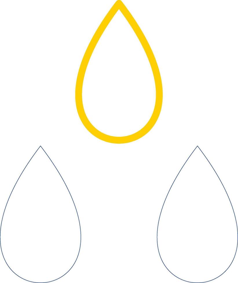 Water Drop Line Two Colour Icon Design vector