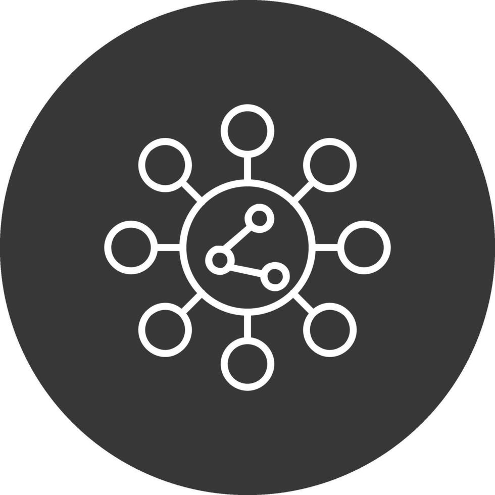 Share Line Inverted Icon Design vector