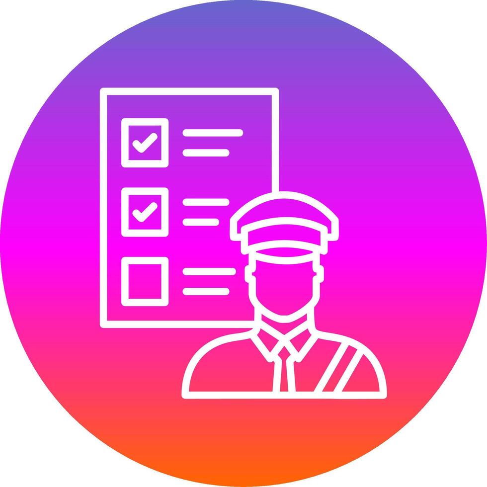 Customs Clearance Line Gradient Circle Icon vector