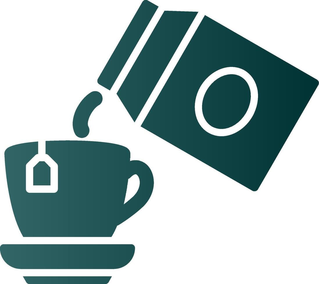 Pour Milk Glyph Gradient Icon vector