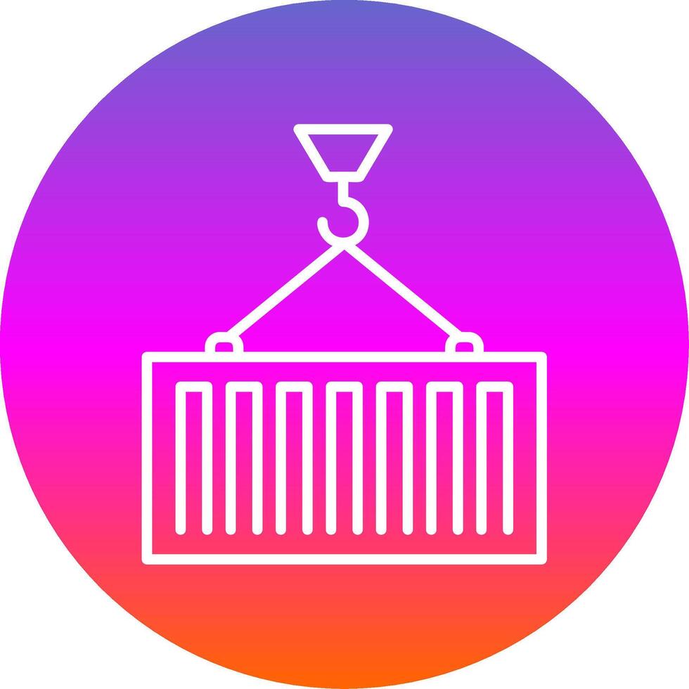 Container Loading Line Gradient Circle Icon vector