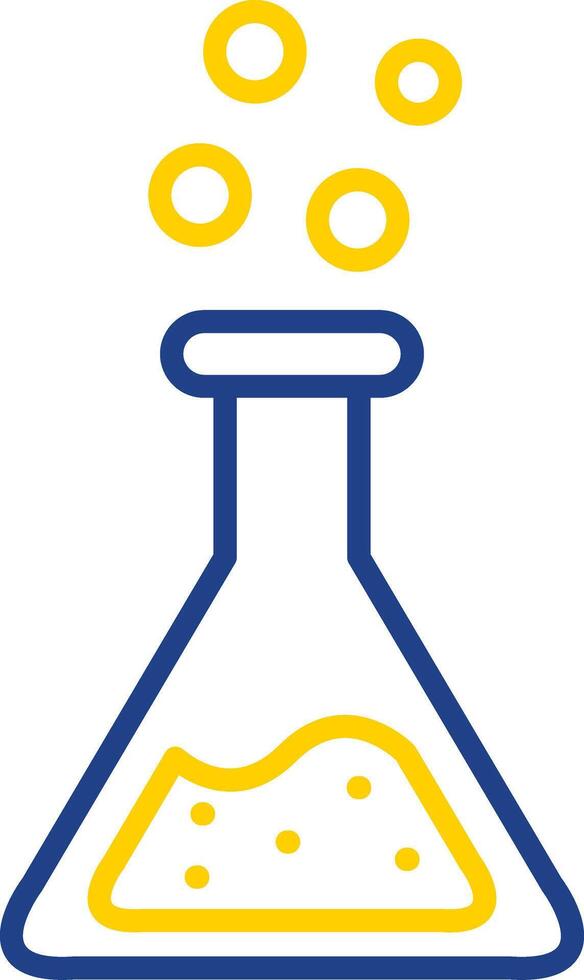 Flask Line Two Colour Icon Design vector