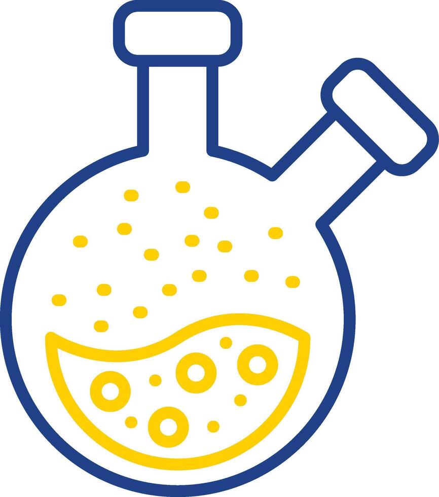 Flask Line Two Colour Icon Design vector