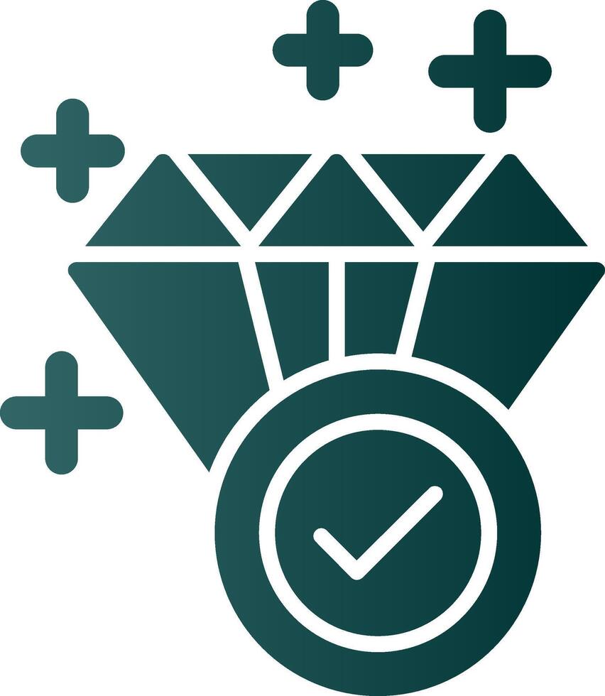 Diamond Glyph Gradient Icon vector