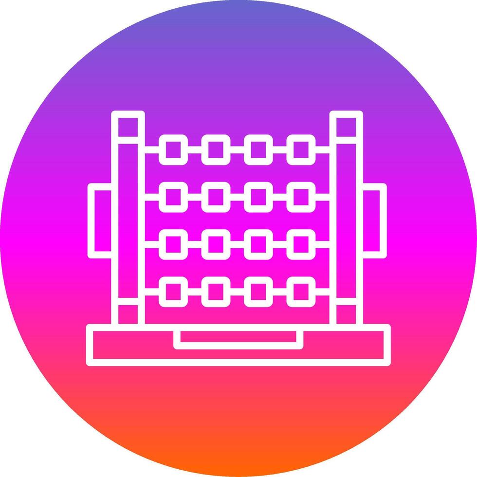 Abacus Line Gradient Circle Icon vector