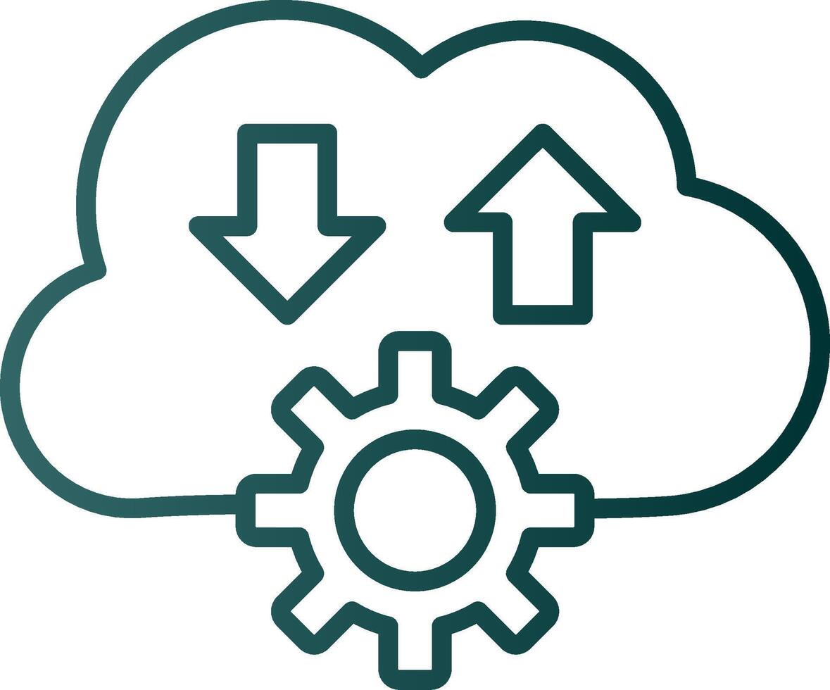 Cloud Line Gradient Icon vector