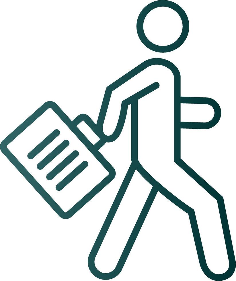 Man Line Gradient Icon vector